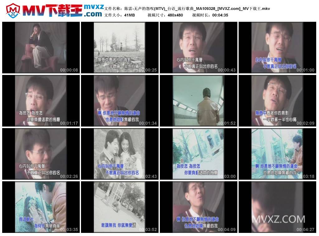 陈雷-无声的怨叹(MTV)_台语_流行歌曲_MA109328